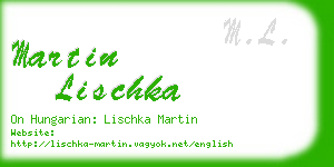 martin lischka business card